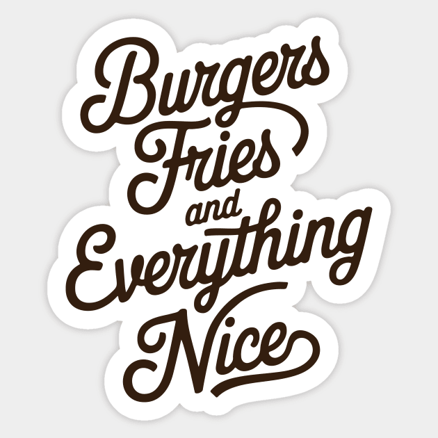 Burgers and Fries Sticker by CreativeSage